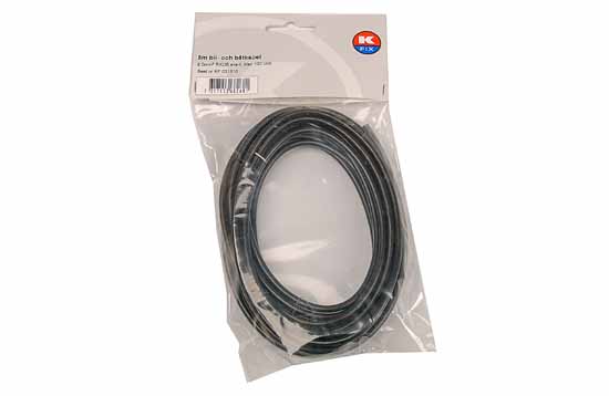 Kabel RKUB 6.0 svart, 5m/forp.