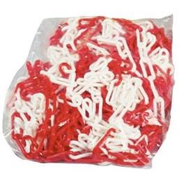 Plastic chain 25m red/white
