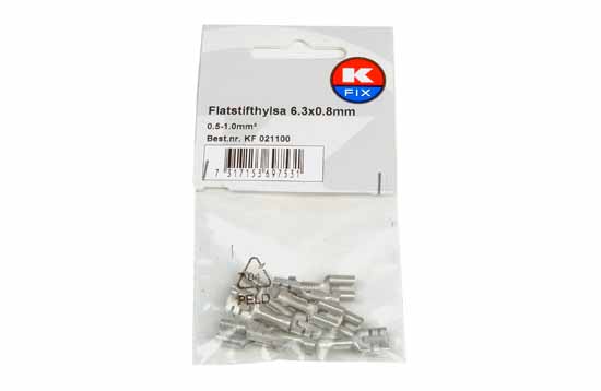 Kabelsko hylse 6,3x0,8mm