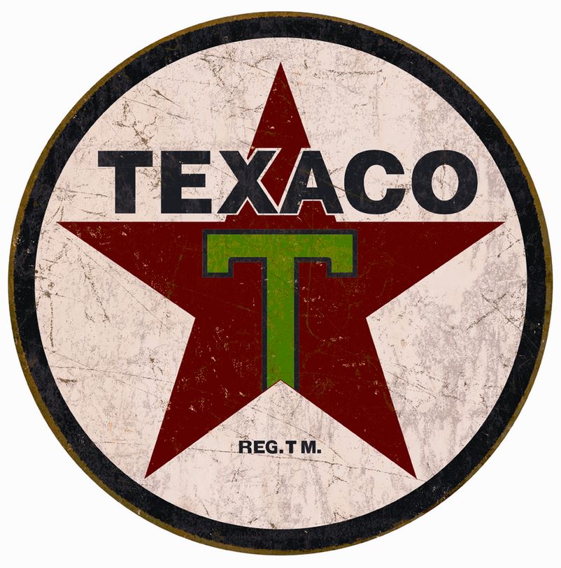 Pltskilt/Texaco 1936