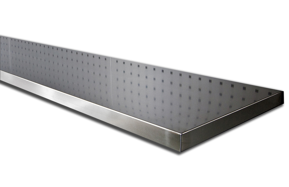 Benkeplate Rustfritt. L 1725mm