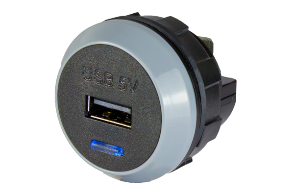 USB lader singel 12/24V 2,1A