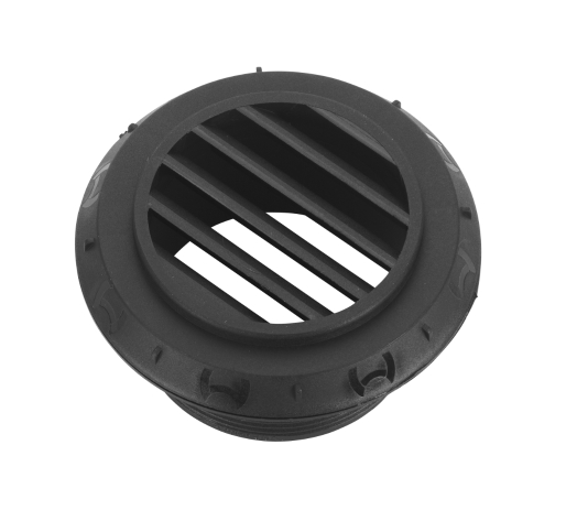 Utl�p � 60mm/45� svart