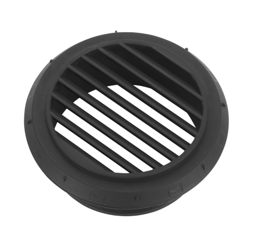 Utl�p � 90mm/45� svart