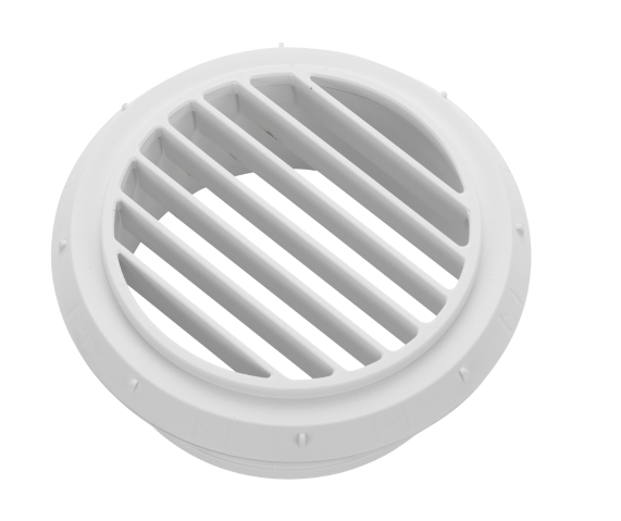 Utl�p � 90mm/90� hvit
