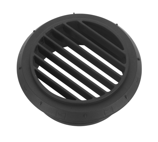 Utl�p � 90mm/90� svart