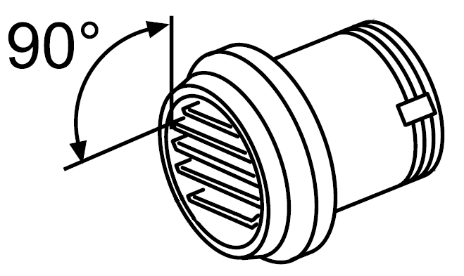 Luftutslipp 90� �80mm