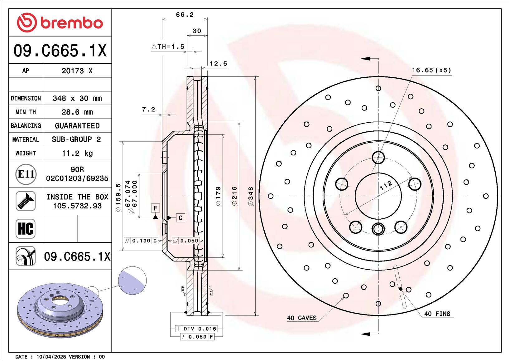 Bremseskive Brembo XTRA