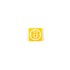 Symbolplate gul, hvit symbol